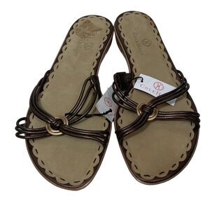 NWT Cole Haan Metallic Strappy Sandals
